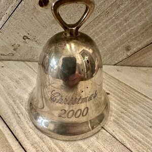Vintage Reed and Barton 2000 CHRISTMAS BELL ORNAMENT  Silverplate